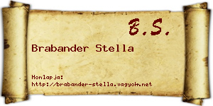 Brabander Stella névjegykártya